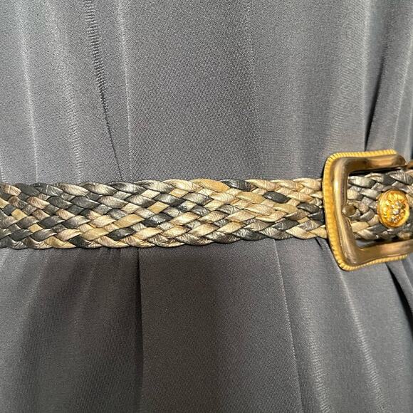 Vintage Y2K Braided Metallic Medallion Womens Belt Sz S Glam Adjustable Taiwan - Picture 6 of 15